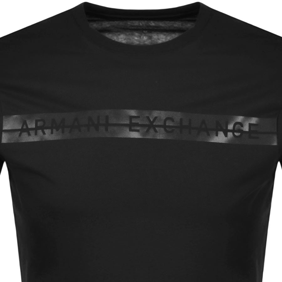 Alternative Image for ProductArmani Exchange Crew Neck Logo T Shirt Black3